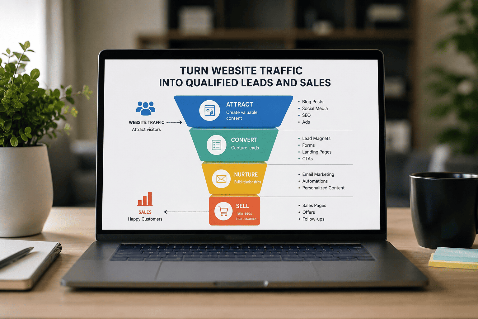 How to Turn Website Traffic into Qualified Leads and Sales?